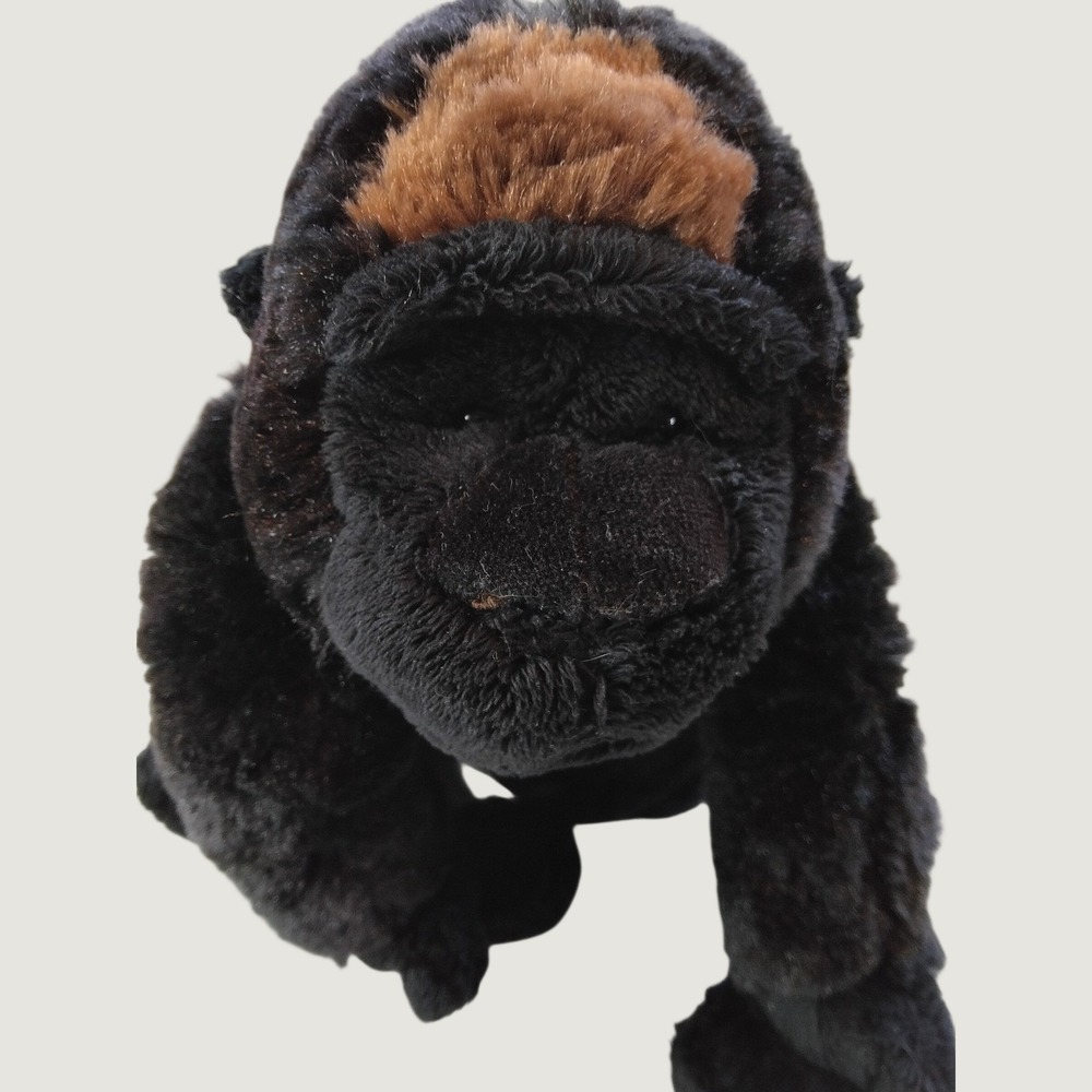 Ganz Webkinz Silverback Gorilla Plush Stuffed Animal Black Grey Brown 8 inch